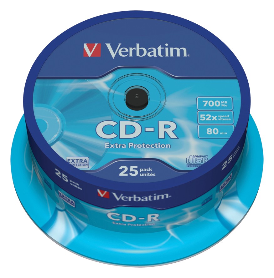 VERBATIM CD-R EXTRA PROTECTION 700 MB 25 PC(S) - CMV43432