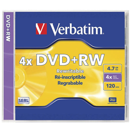 VERBATIM DVD+RW 4.7GB WITH CASE