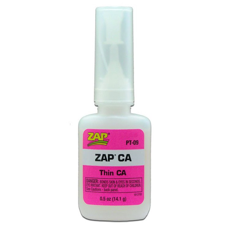 ZAP 0.5 OZ CYANOACRYLATE GLUE BOTTLE