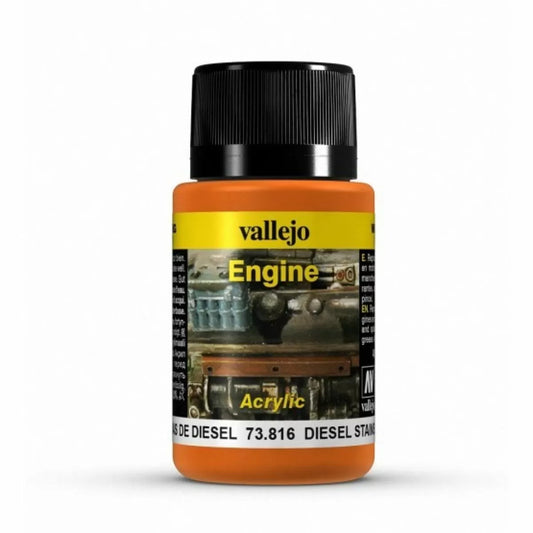 ENGINE DIESEL STAINS 40ML BOTTLE ACRYLIC WEATHERING EFFECTS VALLEJO