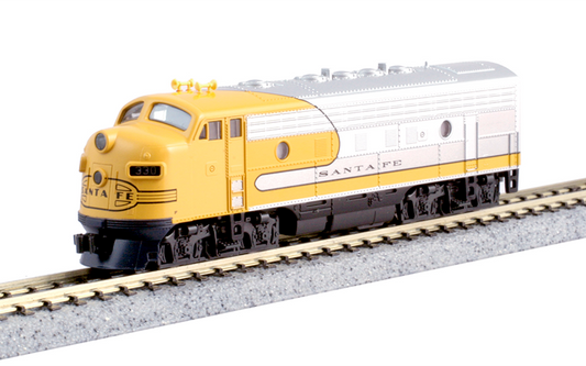 KATO 176-2140-DCC EMD F7A SANTA FE YELLOW BONNET #330 DCC N SCALE - 172140DCC
