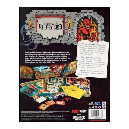 DUNGEONS & DRAGONS WELCOME TO THE HELLFIRE CLUB ADVENTURE GAME - D47040000