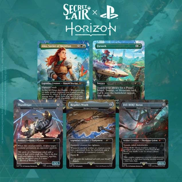 MAGIC THE GATHERING SECRET LAIR PLAYSTATION HORIZON INTO THE FORBIDDEN WEST (NON FOIL)