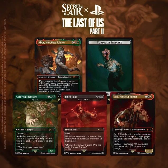 MAGIC THE GATHERING SECRET LAIR PLAYSTATION THE LAST OF US PART 2 (NON FOIL)