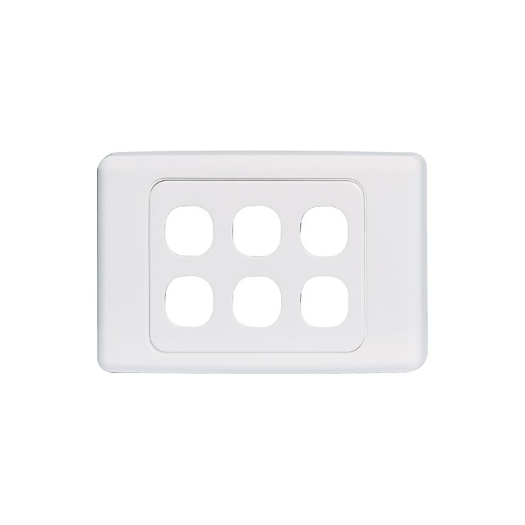 6 WAY CLIPSAL CLIP-IN WALLPLATE - P6955