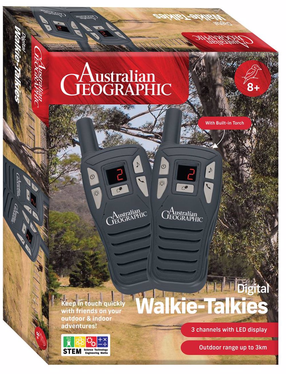 AUSTRALIAN GEOGRAPHIC - DIGITAL WALKIE TALKIES 2 PACK - AGDSWT1602