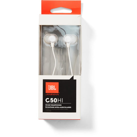 JBL C50HI IN EAR HEADPHONES - WHITE - AD032