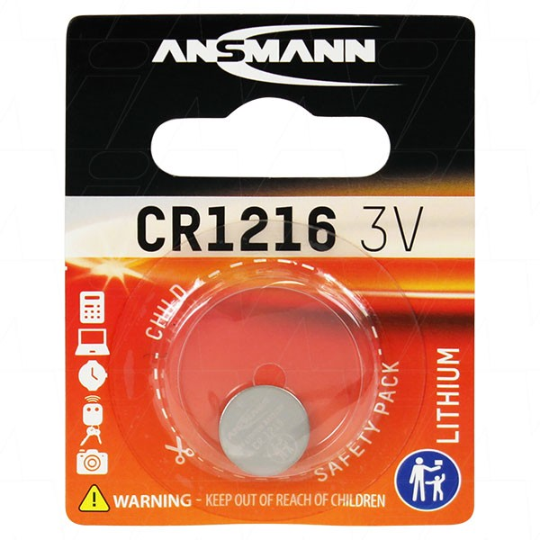 ANSMANN 3V LITHIUM CR1216 SINGLE-USE BATTERY - 59006-1216