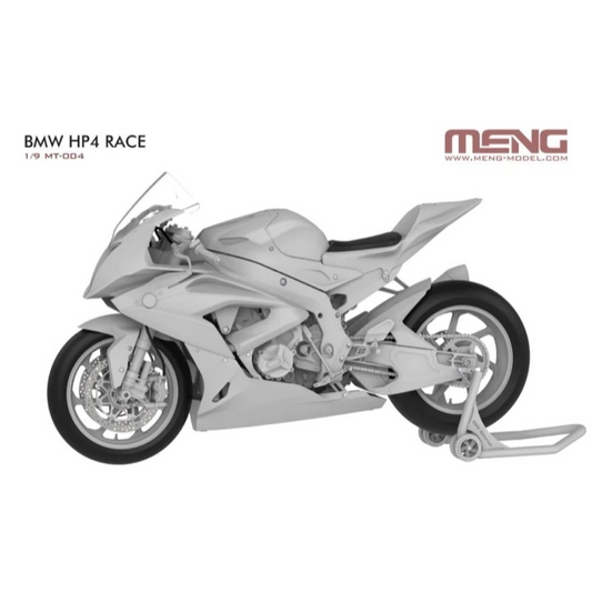 MENG BMW HP4 RACE MOTORCYCLE 1/9 SCALE MODEL KIT - MM-MT-004