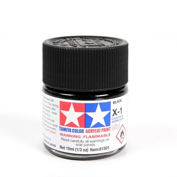 TAMIYA ACRYLIC X-1 BLACK - T81501
