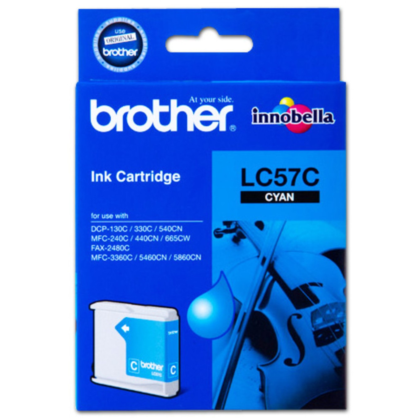 BROTHER 57 CYAN INK CARTRIDGE - B57C