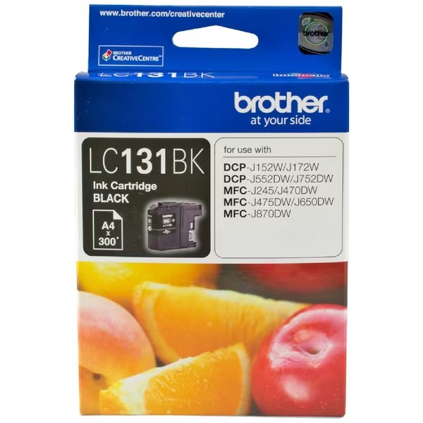 BROTHER 131 BLACK INK CARTRIDGE - B131B