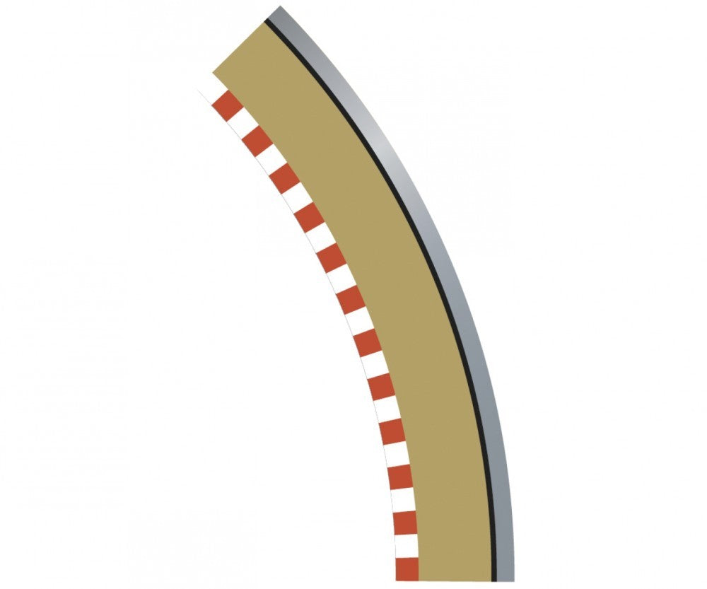 SCALEXTRIC RADIUS 2 CURVE OUTER BORDERS 45 X 4 - C8228