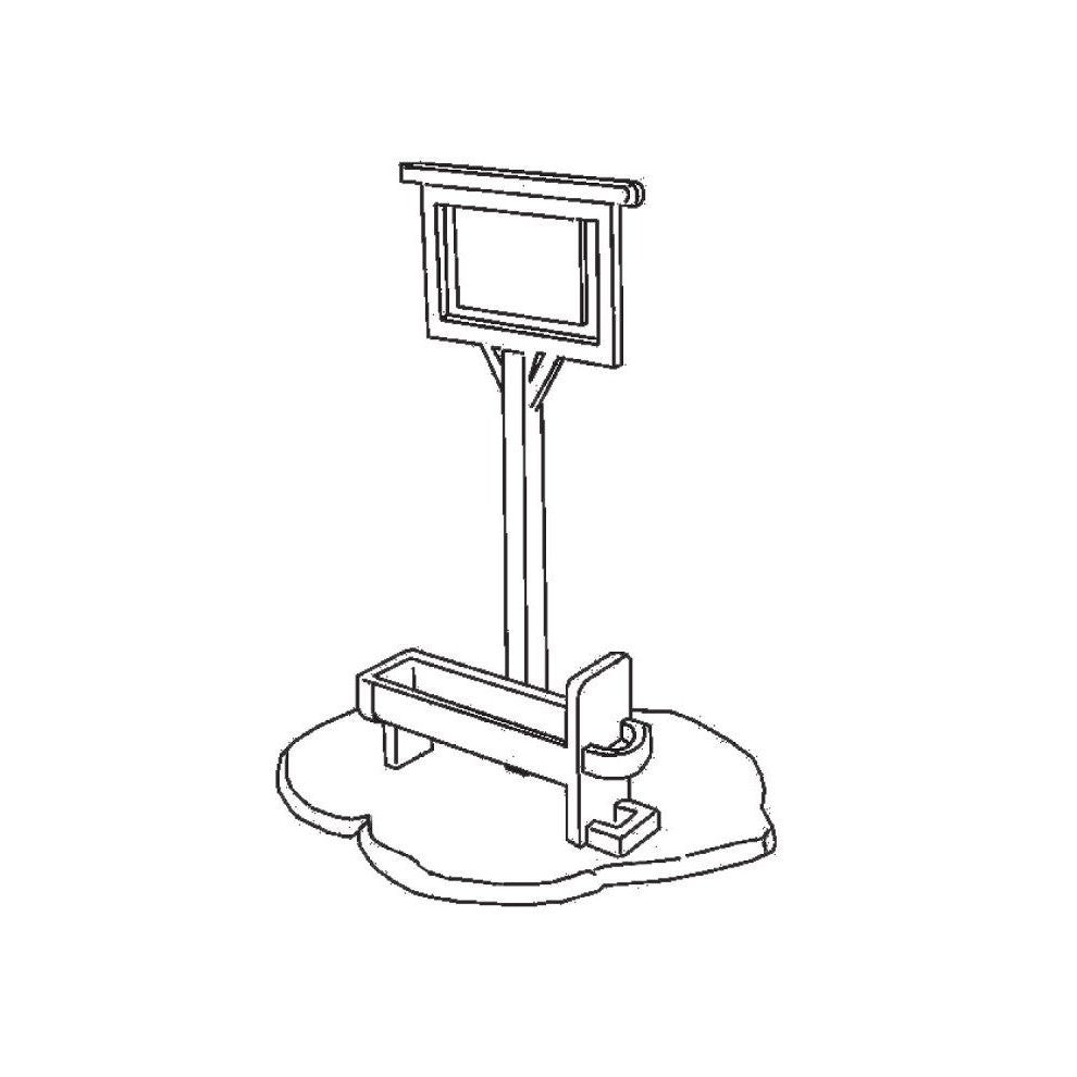 OO ACCESSORIES PLASTIC KIT PUB SIGN & HORSE TROUGH - DAPOL KITMASTER C077