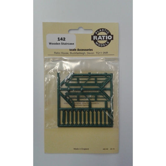 WOODEN STAIRCASE - RATIO 142 - OO/HO BUILDING ACCESSORIES - F1 - 142