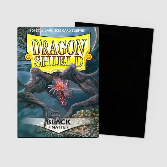 DRAGON SHIELD STANDARD SIZE SLEEVES MATTE BLACK 100PK - AT11002
