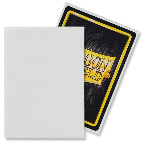 DRAGON SHIELD STANDARD SIZE SLEEVES MATTE WHITE 100PK - AT11005