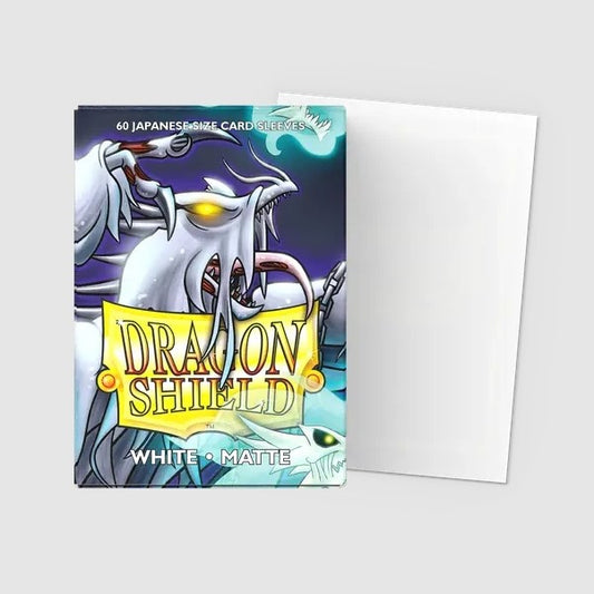 DRAGON SHIELD JAPANESE SIZE SLEEVES MATTE WHITE 60PK - AT11105