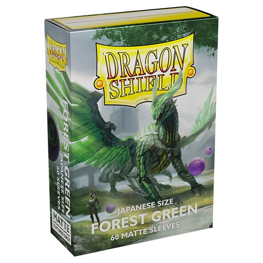 DRAGON SHIELD JAPANESE SIZE SLEEVES MATTE FOREST GREEN 60PK - AT11156