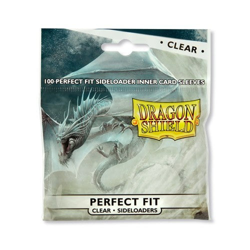 DRAGON SHIELD STANDARD SIZE PERFECT FIT INNER SLEEVES SIDELOADER CLEAR 100PK - AT13101