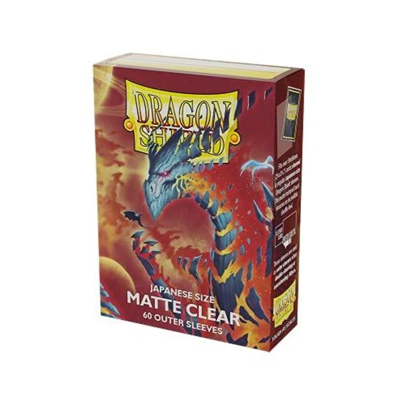 DRAGON SHIELD JAPANESE SIZE OUTER SLEEVES MATTE CLEAR 60PK - AT13352