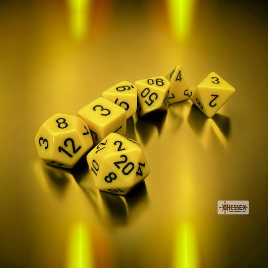 CHESSEX POLYHEDRAL 7D SET YELLOW/BLACK - CHX25402