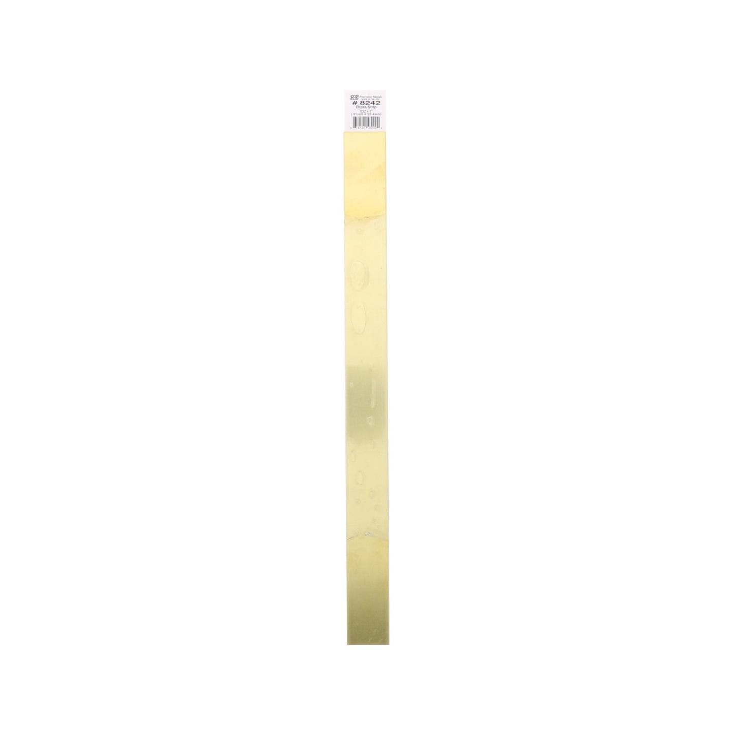 K&S 0.032 IN. X 1 IN. W X 12 IN. L MILL BRASS METAL STRIP - KS8242