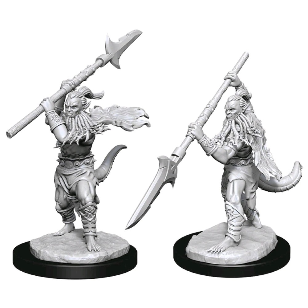 D&D NOLZURS MARVELOUS UNPAINTED MINIATURES BEARDED DEVILS - WZK90154