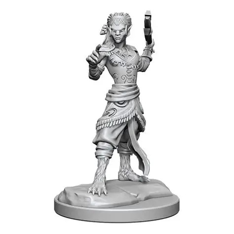 D&D SHIFTER FIGHTER UNPAINTED MINIATURES - WZK90407