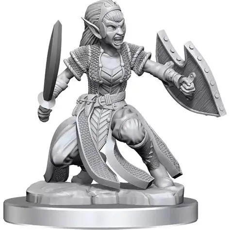 D&D SHIFTER FIGHTER UNPAINTED MINIATURES - WZK90407