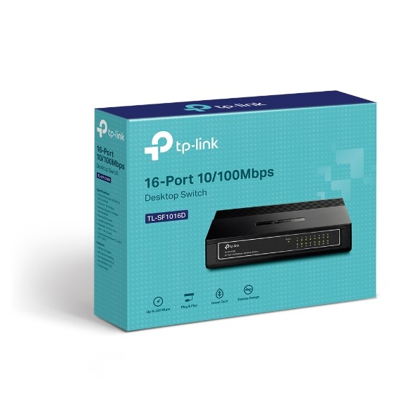 TP-LINK TL-SF1016D 16-PORT 100 MBPS DESKTOP SWITCH - NWTL-SF1016D