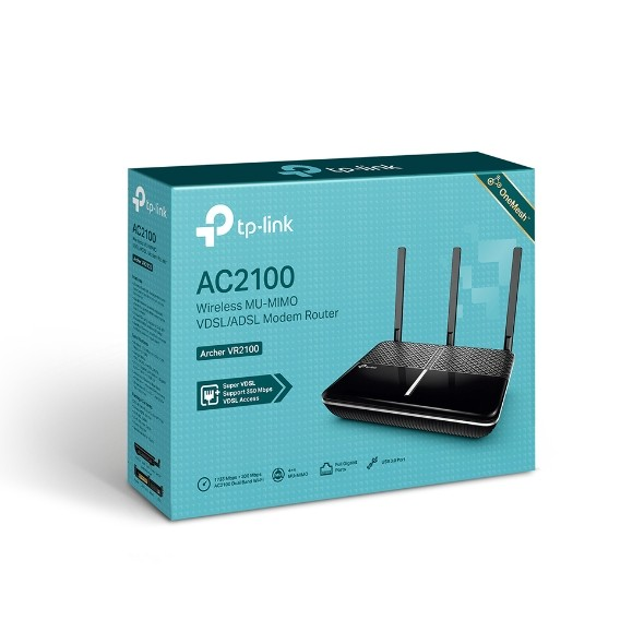TP LINK AC2100 WIRELESS VDSL/ADSL MODEM - ARCHER-VR2100