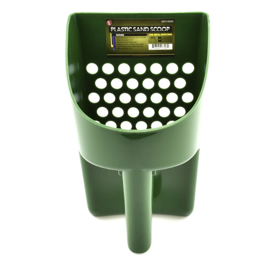 BJK HAND HELD PLASTIC SAND SCOOP GREEN - GP3SS20