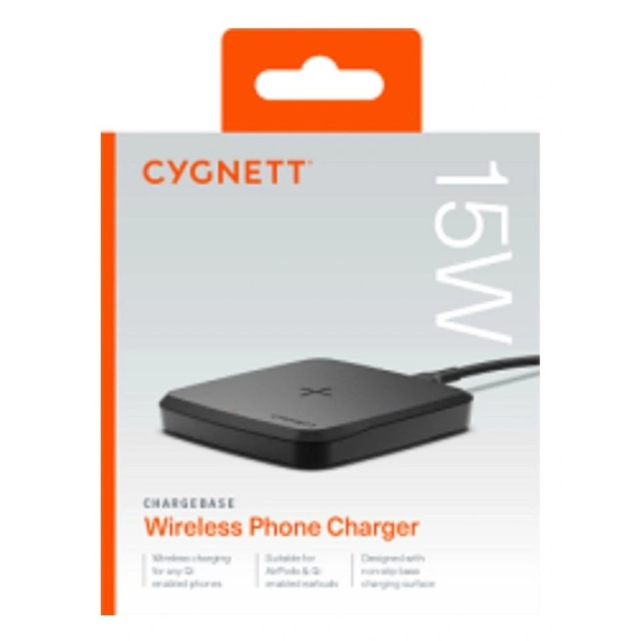 CYGNETT CHARGEBASE 15W WIRELESS PHONE CHARGER USB-C - CY4652PPWIR