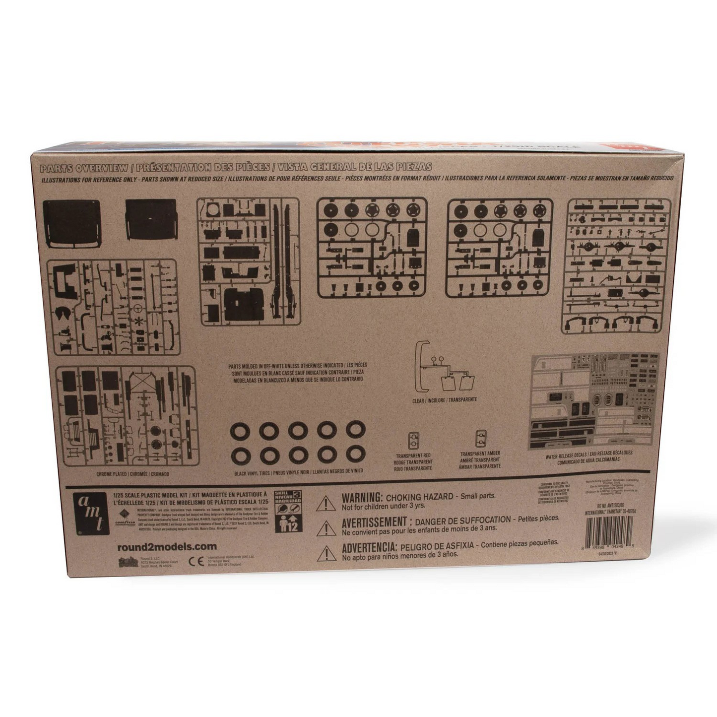 AMT INTERNATIONAL TRANSTAR CO-4070A SEMI MODEL TRUCK & PLASTIC KIT - SKILL LEVEL 3 PAINT & GLUE - AMT1203