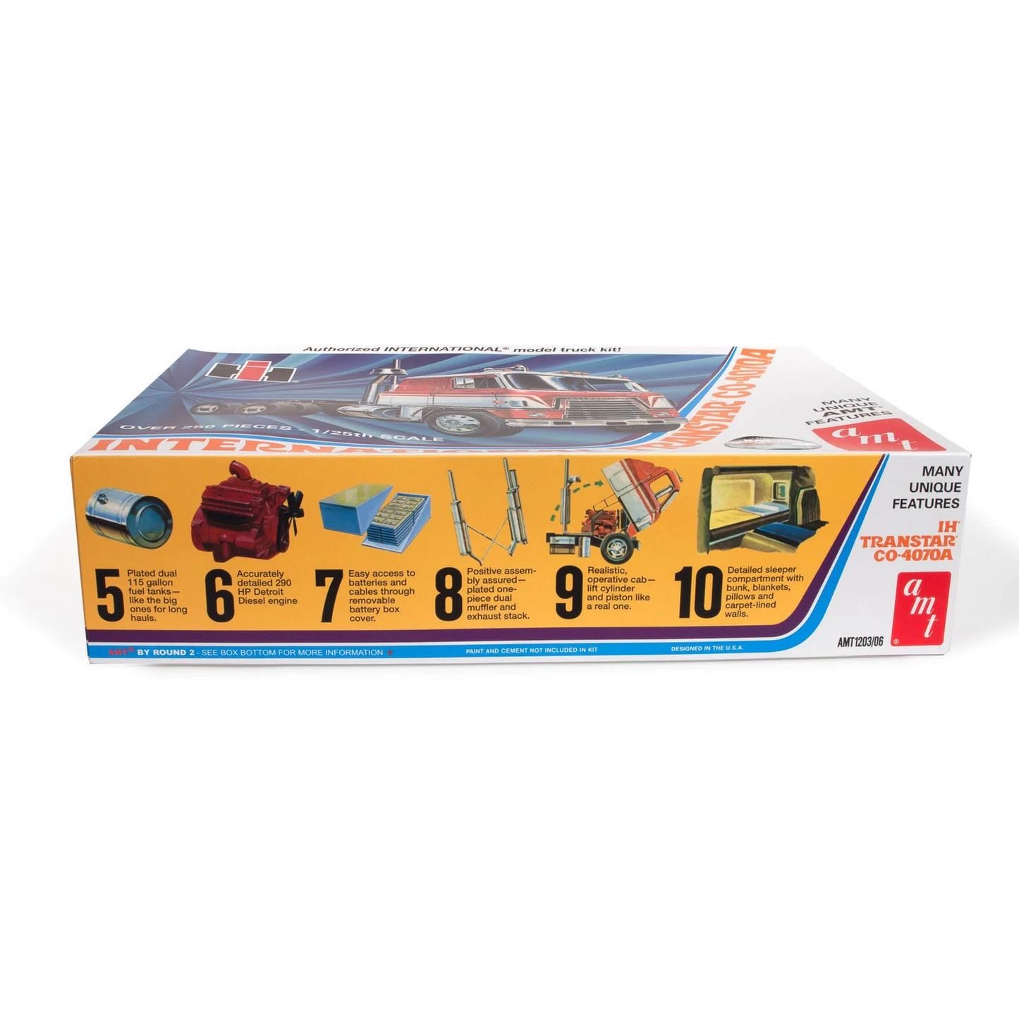 AMT INTERNATIONAL TRANSTAR CO-4070A SEMI MODEL TRUCK & PLASTIC KIT - SKILL LEVEL 3 PAINT & GLUE - AMT1203