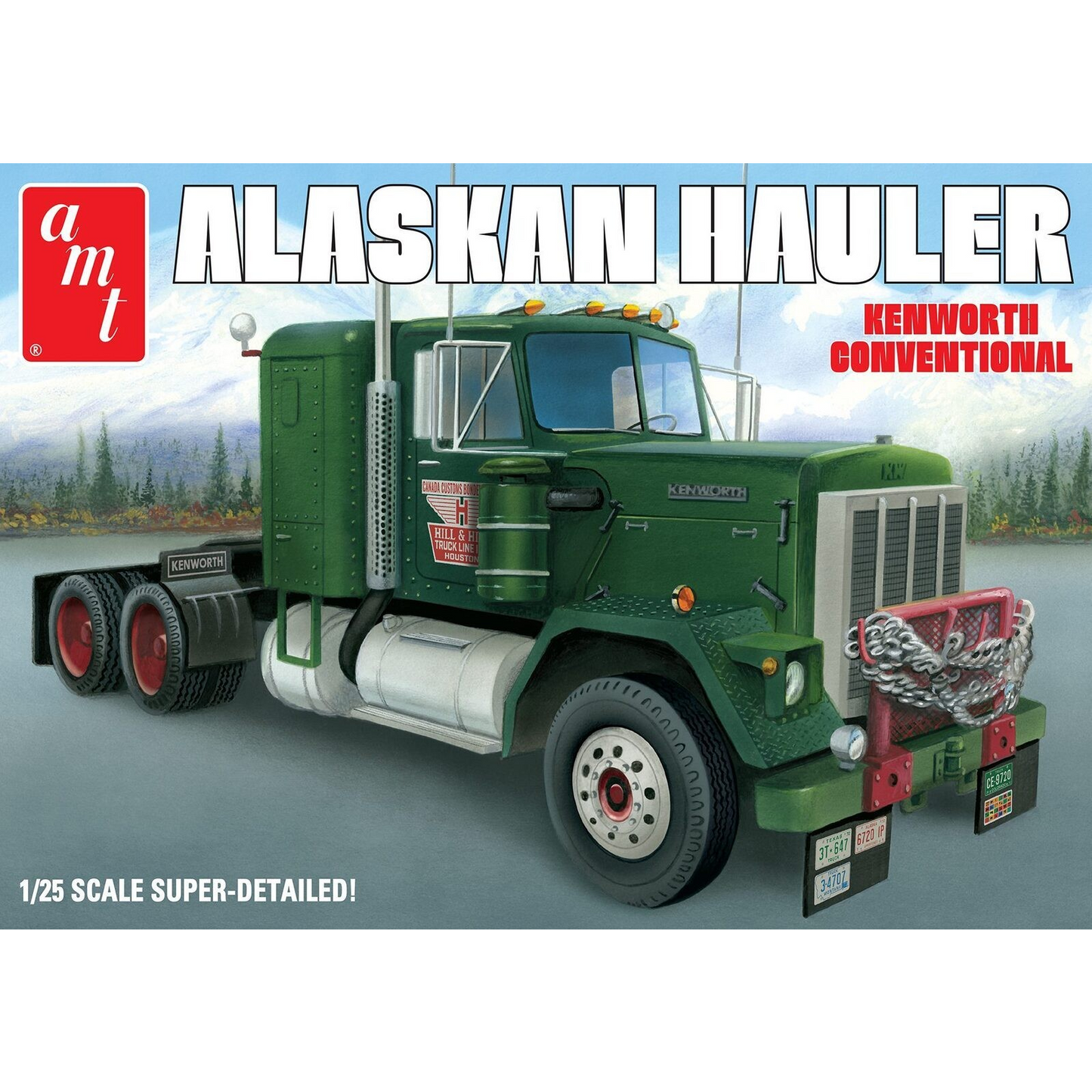 AMT: 1:25 SCALE MODEL KIT - ALASKAN HAULER KENWORTH TRACTOR - 300+ PARTS SKILL LEVEL 3 AUTHENTIC VEHICLE BUILDING REPLICA UNPAINTED TRUCK AGE 14+ - AMT1339