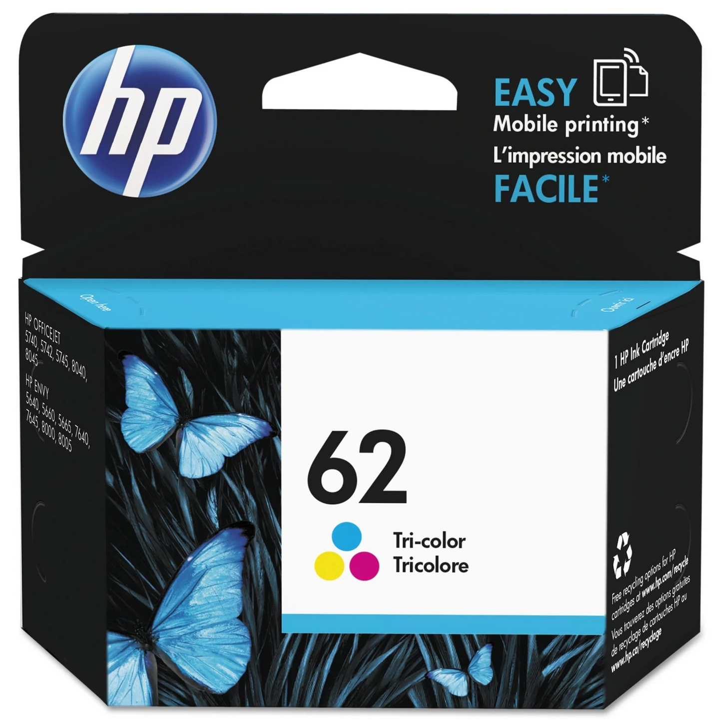 HP 62 COLOUR INK CARTRIDGE - HI62C