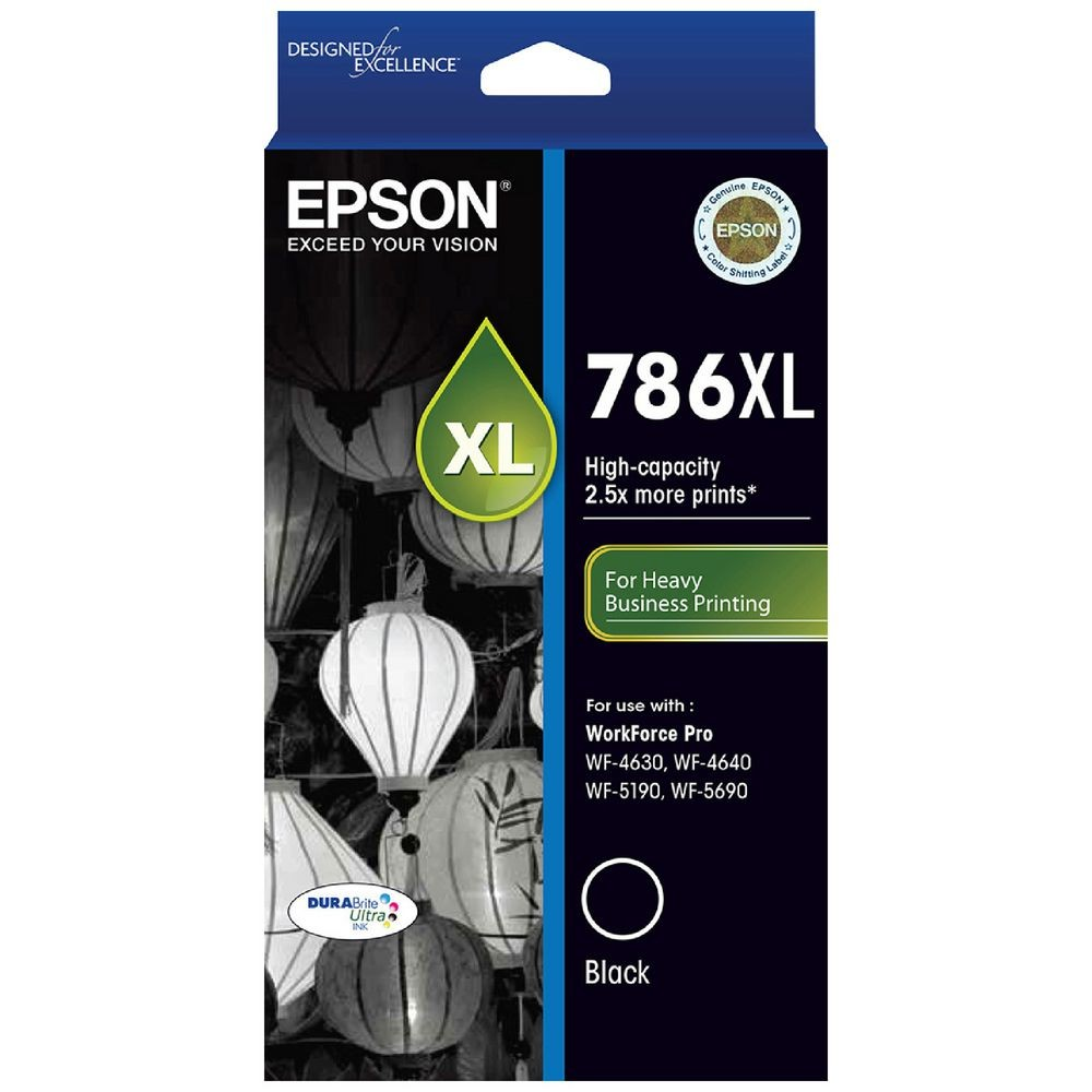 EPSON 786XL DURABRITE ULTRA BLACK INK - E786XLB