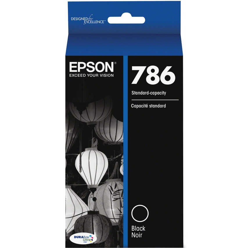 EPSON 786 BLACK INK CART FOR WORKFORCE PRO WF 4640 WF 4630 - E786B