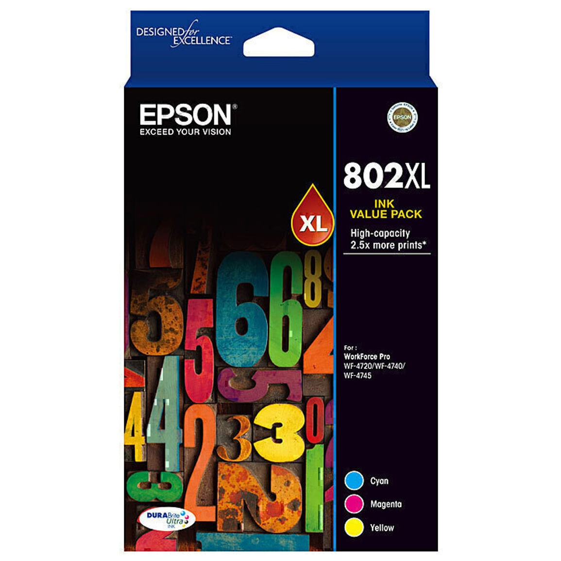 EPSON 802XL CMY COLOUR PACK - E802XLCP3