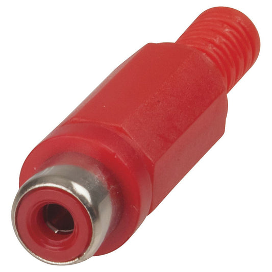 SOCKET RCA LINE RED PLASTIC - PS0250