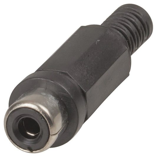 SOCKET RCA LINE BLACK PLASTIC - PS0252