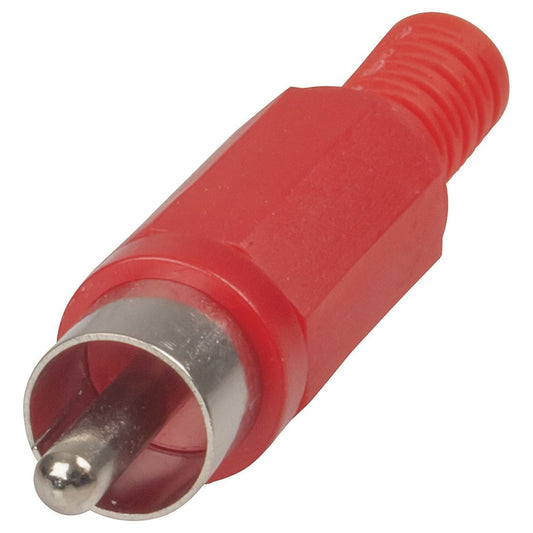 PLUG RCA RED PLASTIC HEX SHELL - PP0240