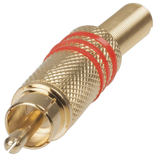 PLUG RCA METAL RED GOLD SERIES - PP0236