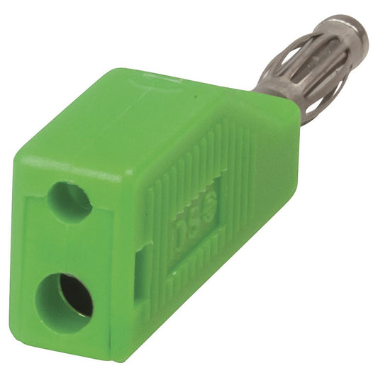 BANANA PLUG 4MM PIGGYBACK GRN - PP0381
