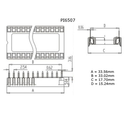 SKT IC TIN/G 28PIN - PI6507