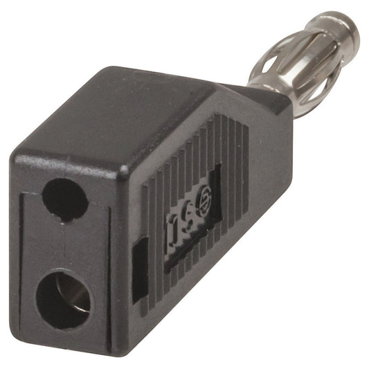 PLG BANANA 4MM PIGGYBACK BLK - PP0391