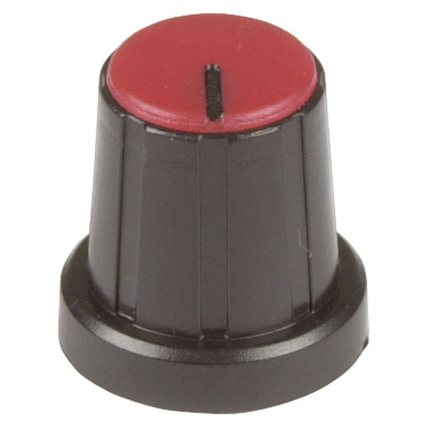 KNOB PLAST PUSH ON 1/4IN SHAFT CAP RED