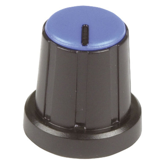 KNOB PLAST PUSH ON 1/4IN SHAFT CAP BLU - HK7709